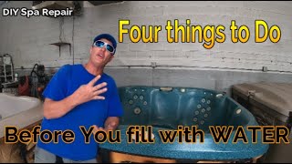 Four things to do Before you fill up the Hot Tub with waterDIV Spa RepairArizona Hot Tub Factory [upl. by Adnicaj]