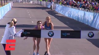 Marathoner heroically finishes Dallas Marathon with help of fellow runner  ESPN [upl. by Ahsieni]