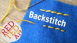 Backstitch How To  Basic Sewing Embroidery amp Hand Sewing [upl. by Hgierb]