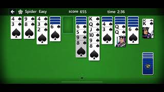 Solitr  How to Play Spider Solitaire 1 Suit [upl. by Nolahp]