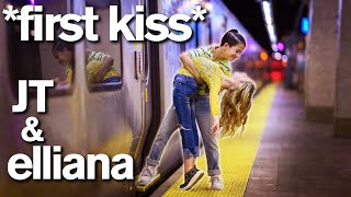 Dance Moms Elliana Walmsley FIRST KISS with JT Church Adorable [upl. by Ranip]