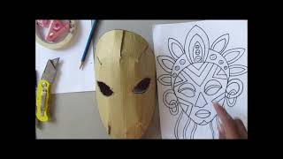 3D CARDBOARD MASK [upl. by Bilbe]