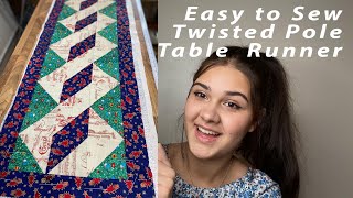 HOW TO MAKE A Christmas TWISTED POLE TABLE RUNNER [upl. by Tterej]