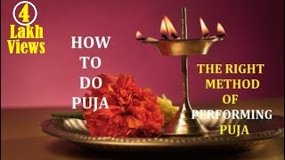 HOW TO DO PUJA AT HOME DAILY  Steps of a Puja  Pooja Vidhi [upl. by Marola]