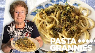 86 yr old Antonia from Sicily makes bucatini pasta with sardines  Pasta Grannies [upl. by Sirrad]