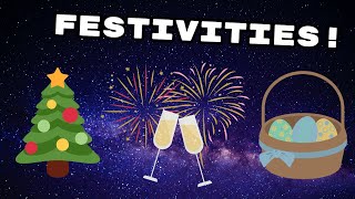 Festividades en inglés Festivities [upl. by Willett]