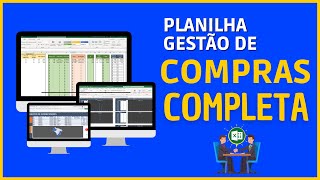 PLANILHA DE GESTÃO DE COMPRAS COMPLETA  EXCEL PARA COMPRADOR [upl. by Thurman70]