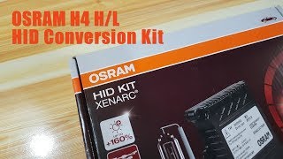 OSRAM Xenon HID Conversion Kit Unboxing  H4 6000K HL [upl. by Ruthy]