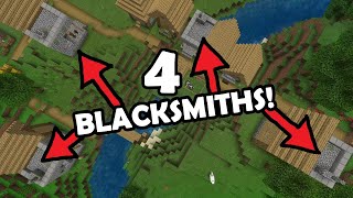 The BEST BLACKSMITH VILLAGE SEED For MINECRAFT Pocket Edition PS4 Xbox One Switch W10 [upl. by Ennasirk]