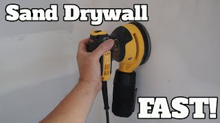 How To Sand Drywall With An Orbital Sander Fast and Easy [upl. by Pollack953]