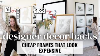 DECOR HACKS  How to Make Cheap Frames Look Expensive [upl. by Petes]