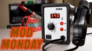 HOW TO USE A 858D HOT AIR REWORK STATION  MOD MONDAY EP5 [upl. by Enymsaj566]