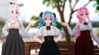 MMD TDA High Society  Hurly Burly  Haku  Miku  Luka [upl. by Gnex996]