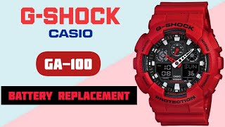 How To Change a Battery and Time Setting GShock GA100 Watch  Watch Repair Channel  SolimBD [upl. by Neivad412]