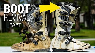 Motocross Boot Revival Part 1 How To Clean MX Boots [upl. by Sivart]