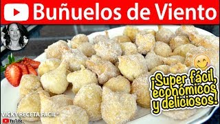 Cómo hacer BUÑUELOS DE VIENTO  Vicky Receta Facil [upl. by Oirottiv119]