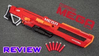 REVIEW Nerf Accustrike MEGA Thunderhawk  Collapsible Barrel [upl. by Lebiralc]