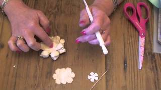 How to make the Tim Holtz tattered floral flowers [upl. by Osnohpla164]