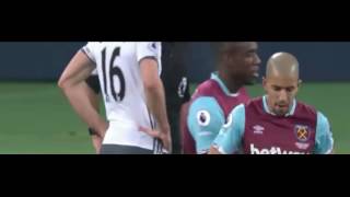 Sofiane Feghouli sent off by red card vs Manchester United 212017 [upl. by Sikes]