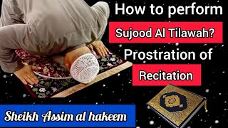 Detailed explanation about how to make Sujood al Tilawah prostration of recitation Assim al hakeem [upl. by Odraode]