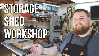 Storage Shed Shop Tour  2020 Small Workshop Tour  Woodworking Woodturning DIY [upl. by Chere]