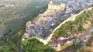 Óbidos castle Portugal Aerial View [upl. by Atsirtal]