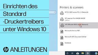 Einrichten des StandardDruckertreibers unter Windows 10 [upl. by Seyah]