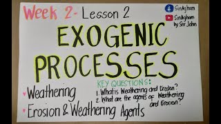 Lesson 5  Exogenic Processes [upl. by Refannej]