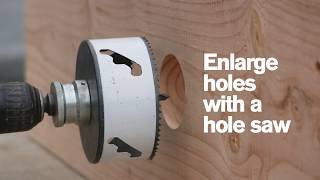 How to Enlarge a Hole With a Hole Saw [upl. by Lorant41]