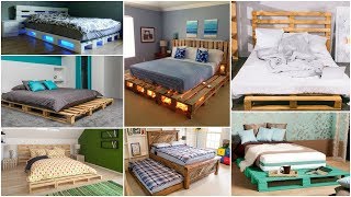 Pallet Bed  30 Beds Made Out Of Waste Wooden Pallets [upl. by Inoek]