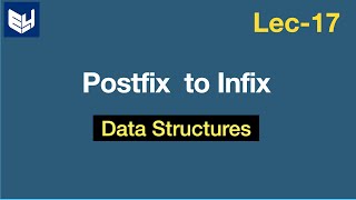 Postfix to Infix Conversion  Examples  DS  Data Structures  Lec17  Bhanu Priya [upl. by Atiuqiram]