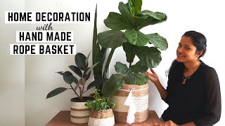 DIY Rope Baskets for Plants  Craft with Jute Rope  Inspiring Home Decor  e URBAN ORGANIC GARDEN [upl. by Arnulfo567]