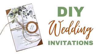 DIY Wedding Invitations On A Budget  EASY DIY INVITATIONS [upl. by Julis]