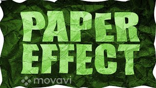 Crumpled Paper Effect amp Transition  Movavi Video Suite [upl. by Ruddie]