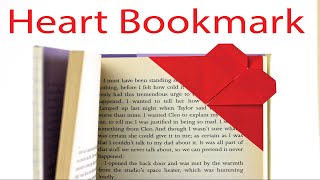 Origami Heart Corner Bookmark  Simple HowTo [upl. by Hollister139]