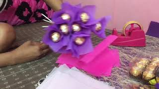 DIYwithRhyz How to Make a Ferrero Rocher Chocolate Bouquet [upl. by Enrique]