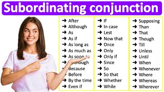 SUBORDINATING CONJUNCTIONS 📚 Learn all types with examples  English Grammar [upl. by Llerrehs146]