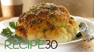 CHEESY ROASTED CAULIFLOWER  By RECIPE30com [upl. by Maris]