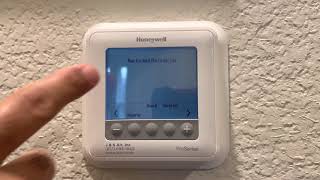 Honeywell Thermostat ProSeries settings configurations [upl. by Gnuh374]