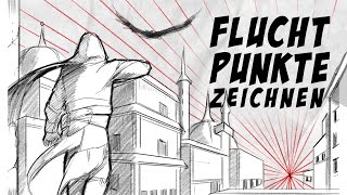 Perspektive zeichnen  Fluchtpunkt Tutorial  Drawinglikeasir [upl. by Elaynad]