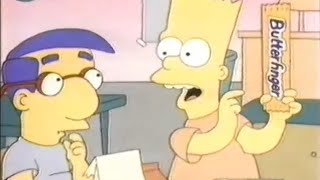 1988 Butterfinger Commercial with Bart Simpson [upl. by Nerhe288]