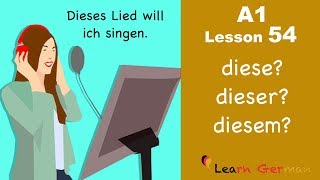 A1  Lesson 54  Demonstrativartikel quotdiesquot  Demonstrative article quotdiesquot  Learn German [upl. by Tersina]