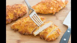 Crispy Parmesan Crusted Chicken Recipe  Quick Weeknight Dinner [upl. by Ittap20]