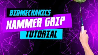 Badminton hammer grip  The panhandle grip tutorial [upl. by Menashem423]