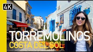 4K Torremolinos Costa Del Sol Spain Town steps amp beach virtual walk with natural sounds [upl. by Kohler]