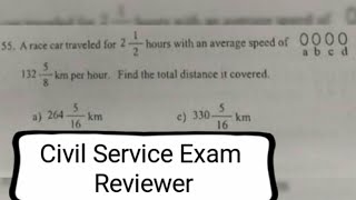 Civil Service Exam Reviewer Find the Distance [upl. by Avrit]