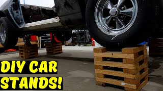 DIY Wooden Car Stands Wheel Cribs [upl. by Serilda]