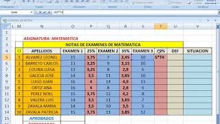 Excel Control de Notas con Porcentajes [upl. by Jerad395]