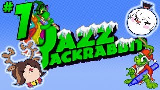 Jazz Jackrabbit Holiday Hare Hop Around  PART 1  Steam Train [upl. by Sax]