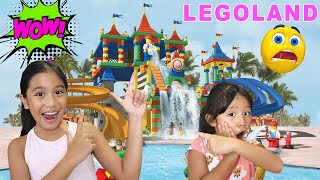 LEGOLAND WATERPARK DUBAI SCARY amp FUN WATER SLIDES FOR KIDS  LEGO Wave Pool THEMEPARK  Ira amp Bella [upl. by Anelrihs]